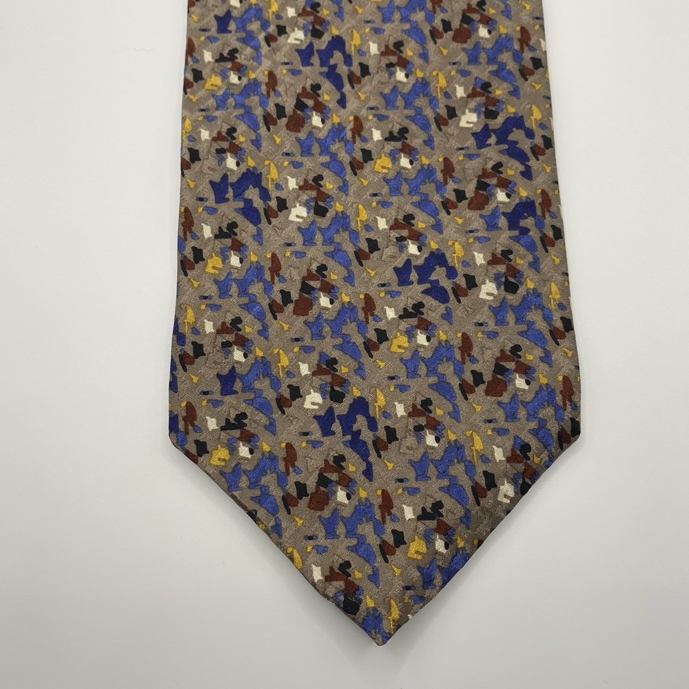 Artisphere Charles Vinson Tie 60x3.75 Silk Gray Abstract Multicolor USA VGUC